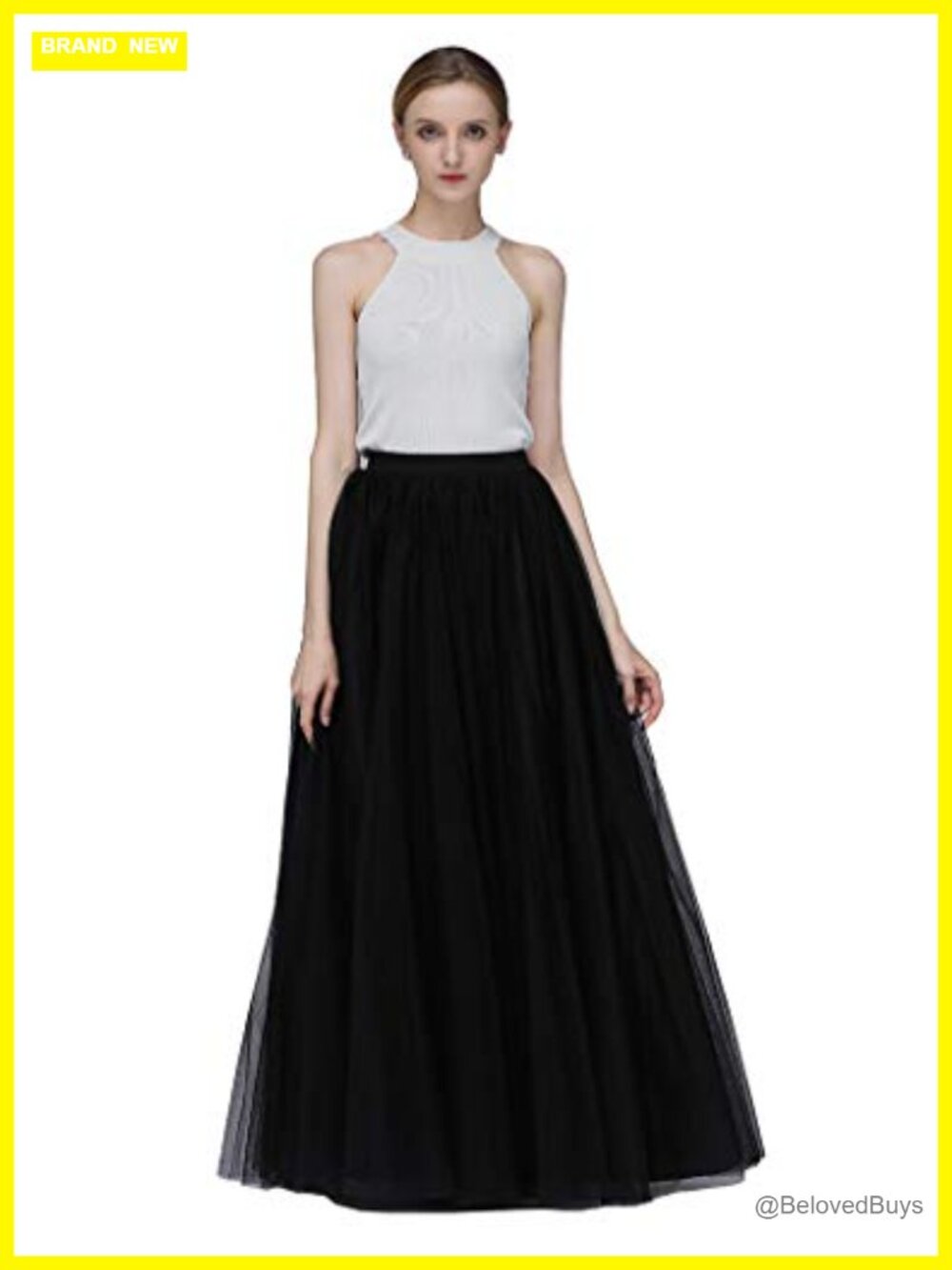 A-Line Floor-Length Tulle Skirt for Wedding Prom Evening Party